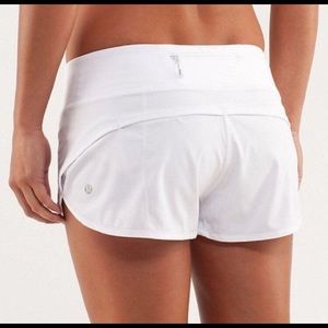 Lululemon speed shorts size 8 white